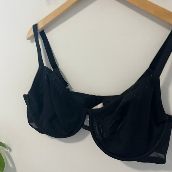 Auden Black Unlined Demi Coverage Underwire Bra Size 44C - Picture 5 of 7